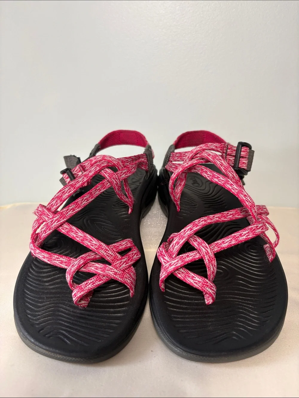 Chaco Women's Z/Cloud Pink and Black Strappy Outdoor Sandals